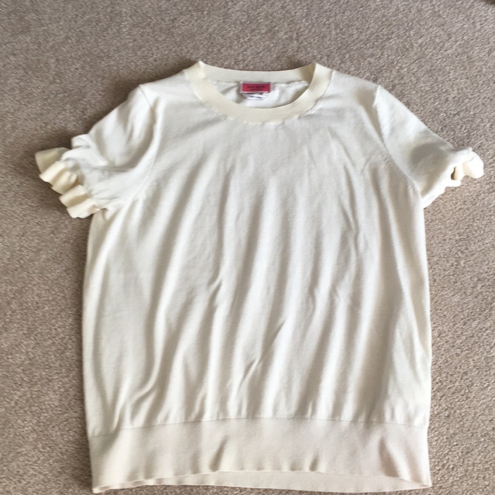 Kate spade flutter sleeve knit top, M NWOT
